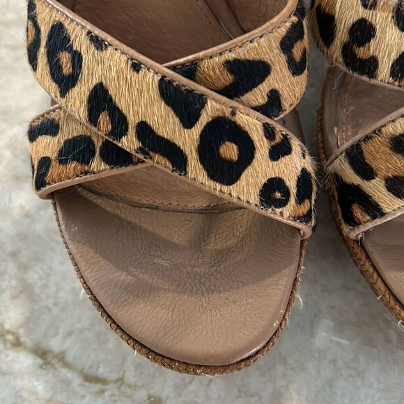 UGG Calf Hair Animal Print Wedges - Picture 3 of 9